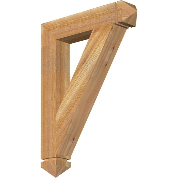 Ekena Millwork Traditional Arts & Crafts Rough Sawn Bracket, Western Red Cedar, 4"W x 22"D x 30"H BKT04X22X30TRA03RWR - main
